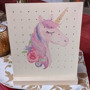 Earring Holder Organizer Wood Stand Girls Bedroom Decor Unicorn Horse Fantasy